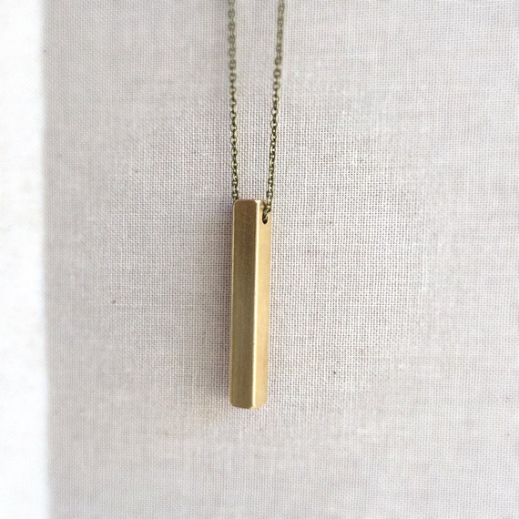 Brass bar best sale necklace