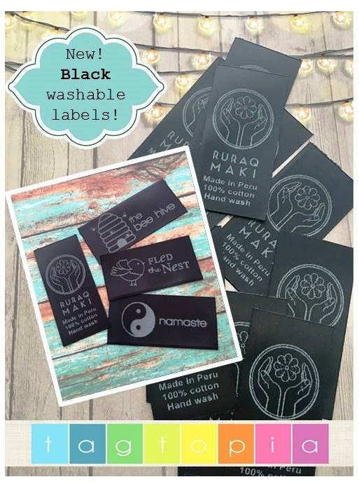 Satin Tags, Black Satin Labels With Gold or Silver Print, Custom Clothing  Labels, Personalized Care Labels, Sewing Tags, Textile Labels 
