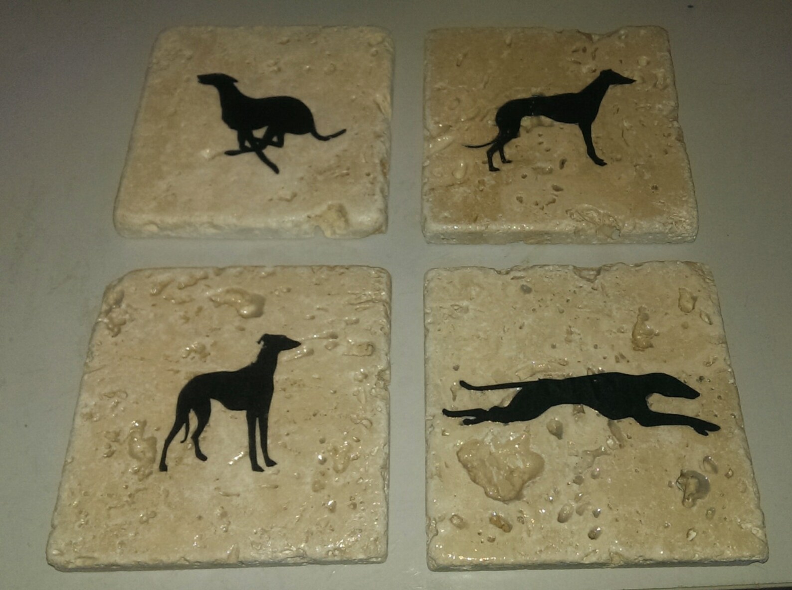 Greyhound Coasters 4pack Etsy