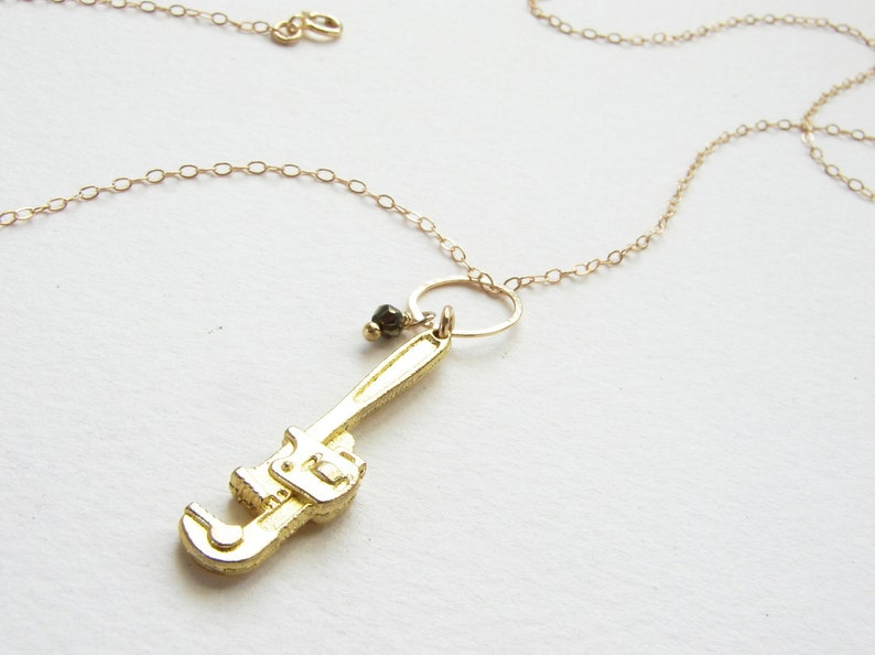 Pipe Wrench Necklace Miniature Monkey Wrench Charm Miniature Etsy