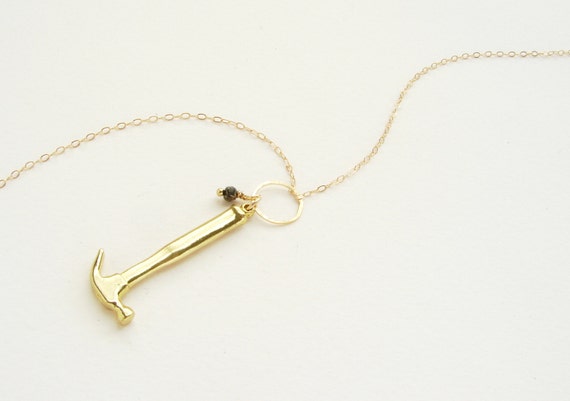 Gold hammer charm deals