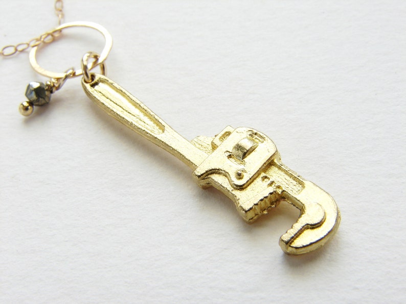Pipe Wrench Necklace Miniature Monkey Wrench Charm Miniature Etsy