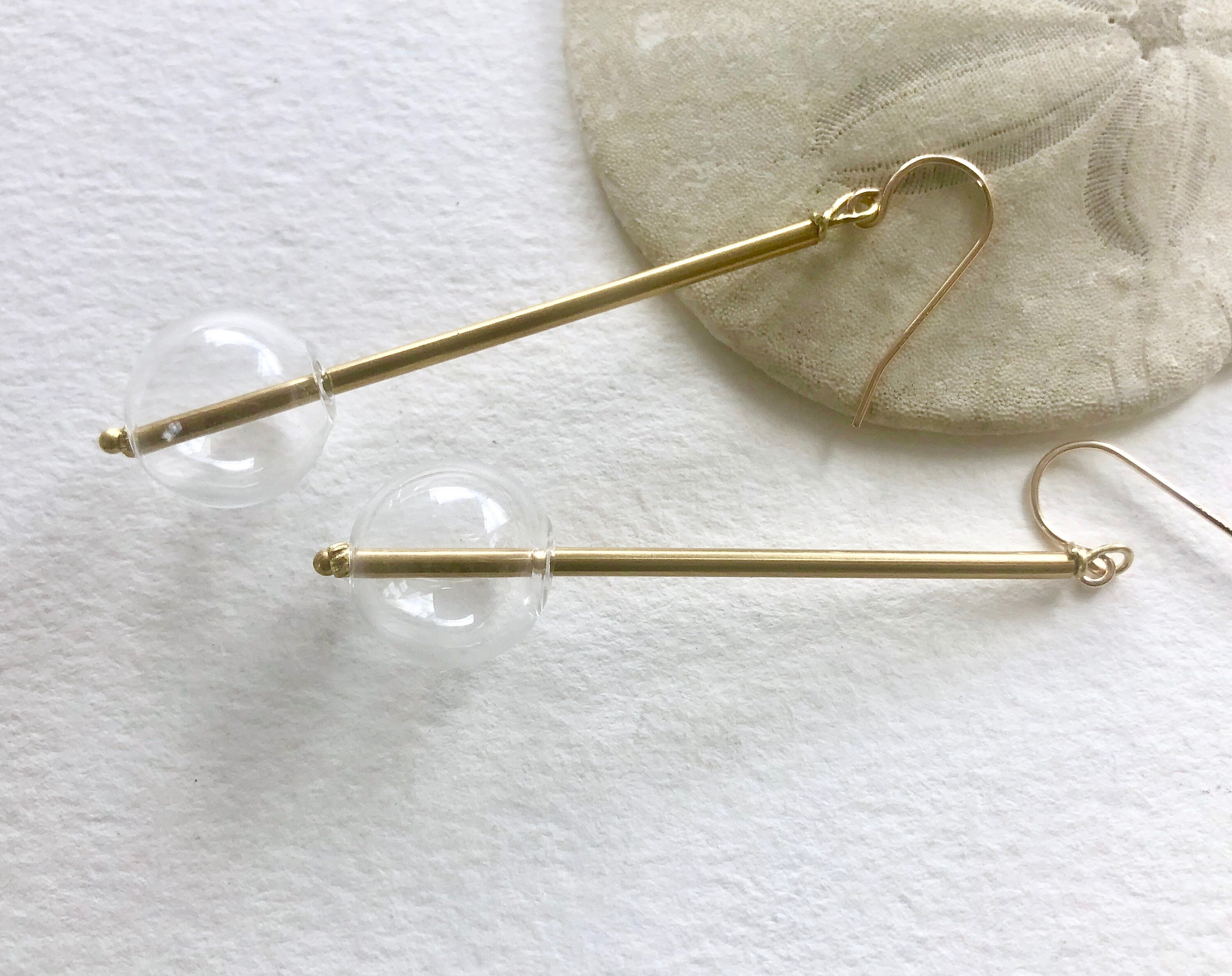 Glass Bubble earrings Simple glass sphere statement earrings Etsy