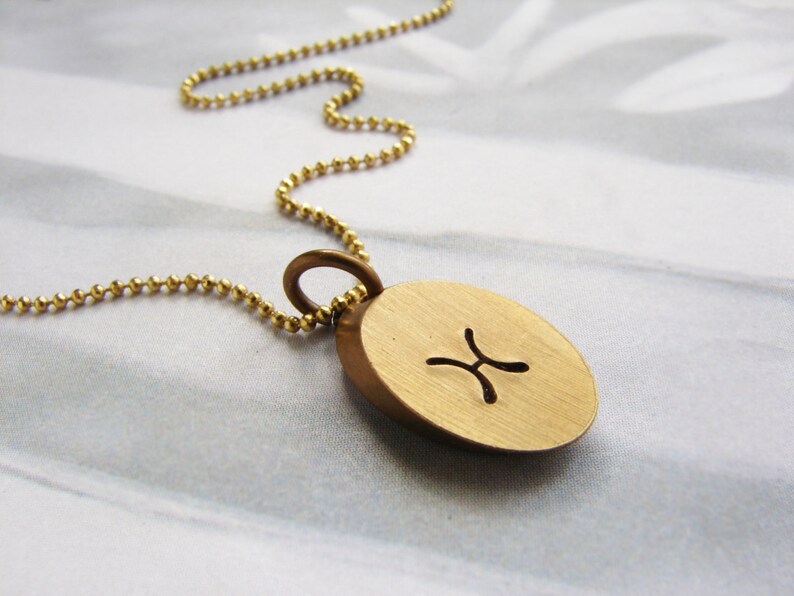 Pisces necklace Personalized womens jewelry Pisces charm Etsy