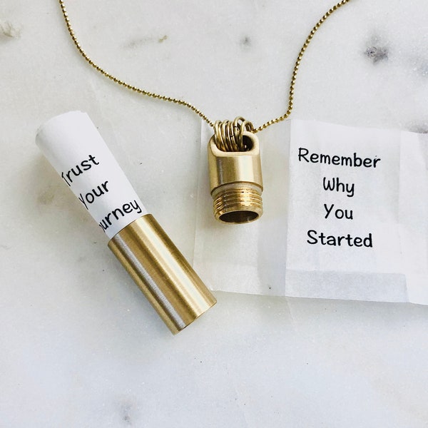 Time Capsule Necklace, Small Cylinder Cremation Vial, Valentine's gift, Memorial Urn Necklace, Pill Box Pendant, Valentine's locket gift