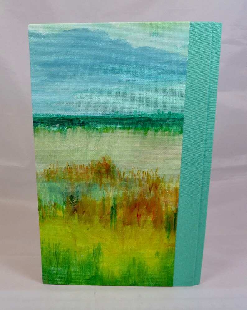 Landscape Painting on a Hardcover Pamphlet Book Handsewn Etsy