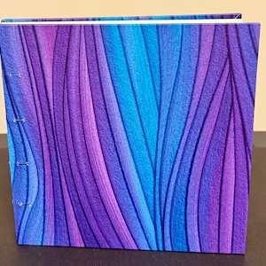 Madeline Durham's Paste Paper on a Hand-sewn Journal, 6.25 square