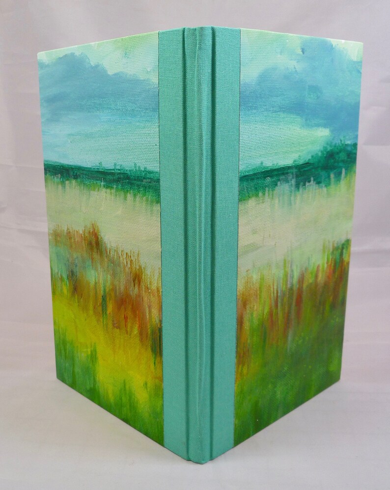 Landscape Painting on a Hardcover Pamphlet Book Handsewn Etsy