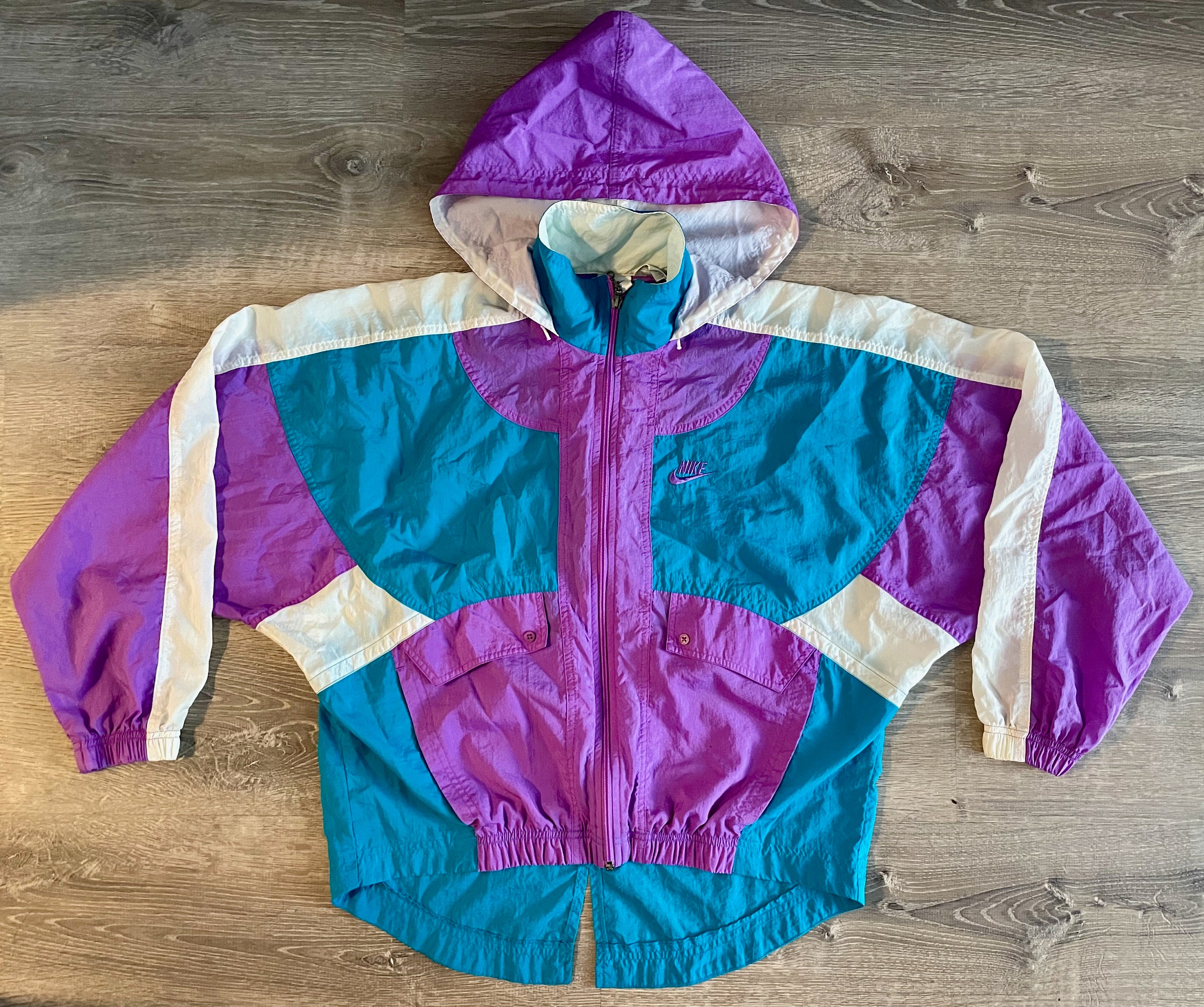 Solarised Flower Windbreaker in Multicolor