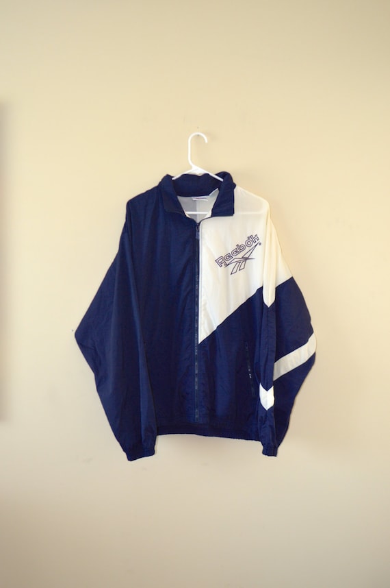 80s reebok throwback classic style vintage windbreaker jacket