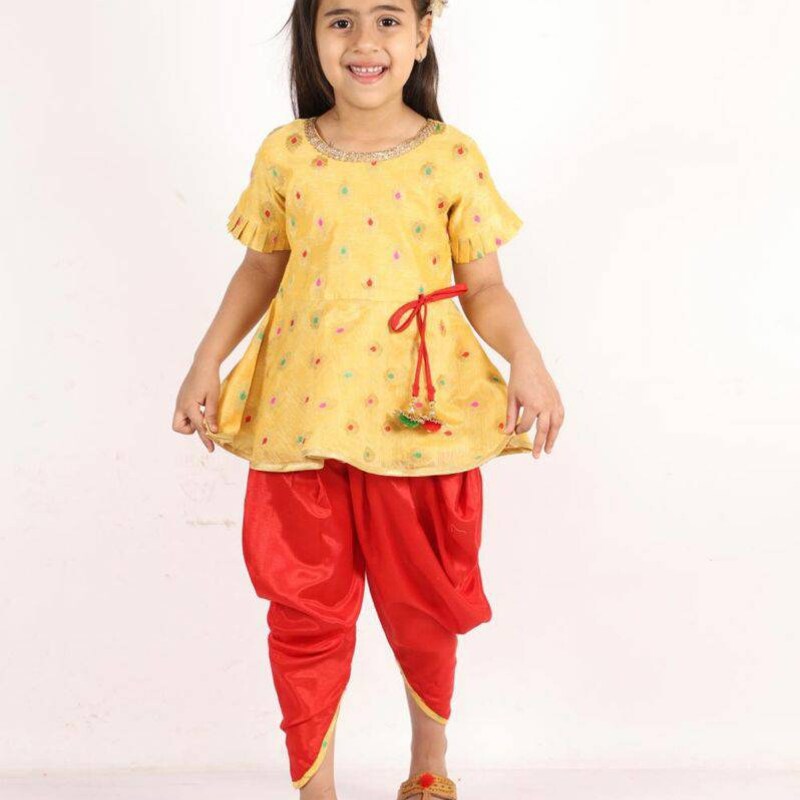 Baby Girls Top and Dhoti Pant Dress For Girls