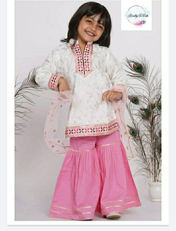 Kids Kurti and Sharara Set | Designer made Ethnic Wear | The Nesavu – The  Nesavu
