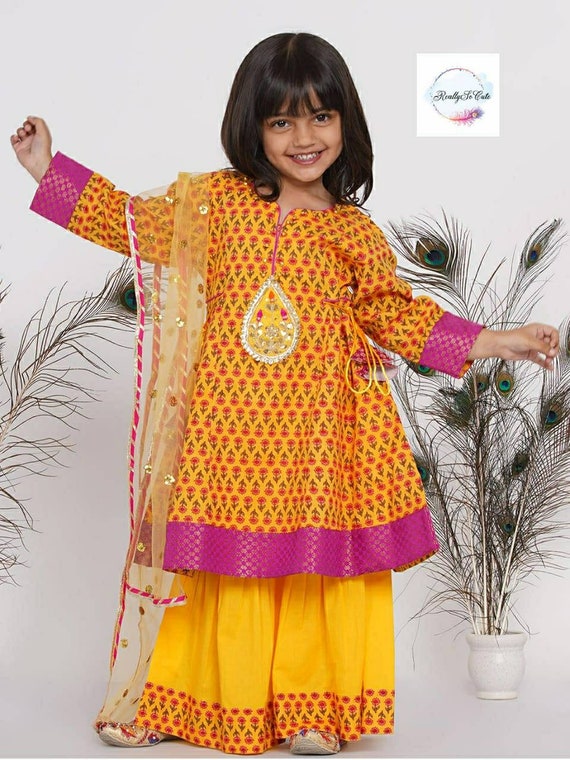 Buy Stylobug Girls Blue Polyester Kurtis With Sharara (11 Years-12 Years)  Online at Best Prices in India - JioMart.