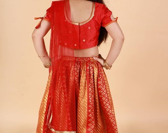 Indian Chaniya Choli, Traditional Indian Dress, Diwali Indian Girls Wear,  Ethnic Kids Wear,lehanga Choli Set, Diwali Ethnic Set 