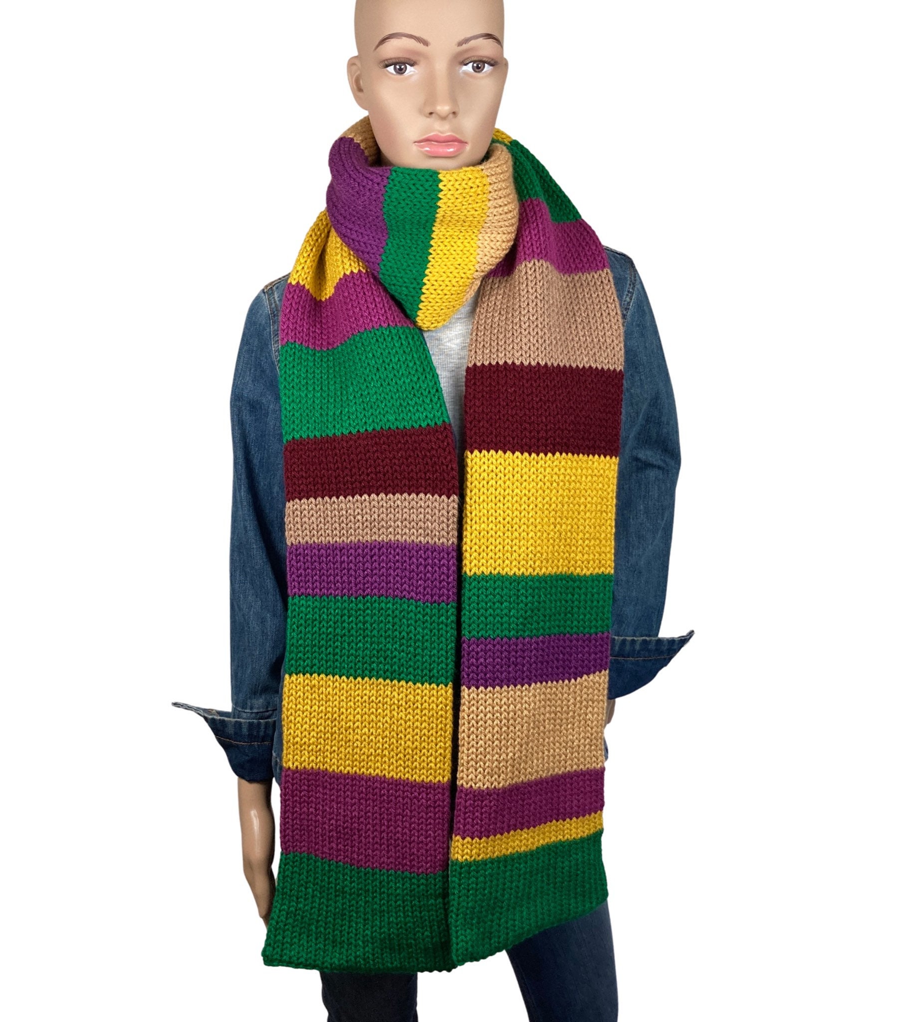 新品 22AW NKNIT mix stripe big KNIT scarf | wise.edu.pk