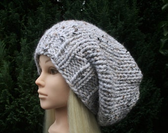 Women's Chunky knit winter hat Rustic hat Slouchy Beanie hat Hand-knitted hat Wool hat Winter Fashion Knit accessories 9 COLOUR CHOICES