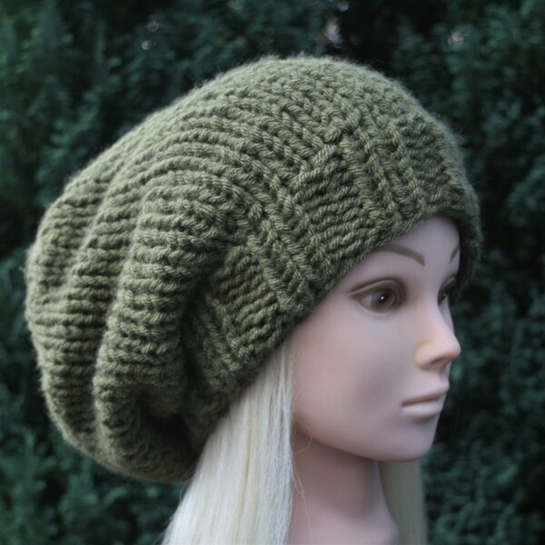 Hand-Knitted Chunky Slouchy Beanie: Unisex Winter Hat, 17 Colors