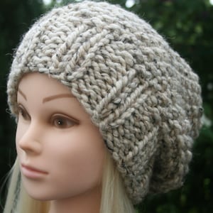 Women's knit hat Slouchy Beanie hat 9 COLOUR CHOICES Winter hat Wool hat Hand-knitted hat for women Gift for her Knit Accessories UK shop