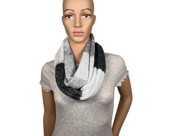 Women's knitted Infinity scarf LIGHTWHEIGHT Loose Fit scarf Office scarf Knitted Cowl Snood Circle scarf Knit accessories Made in UK