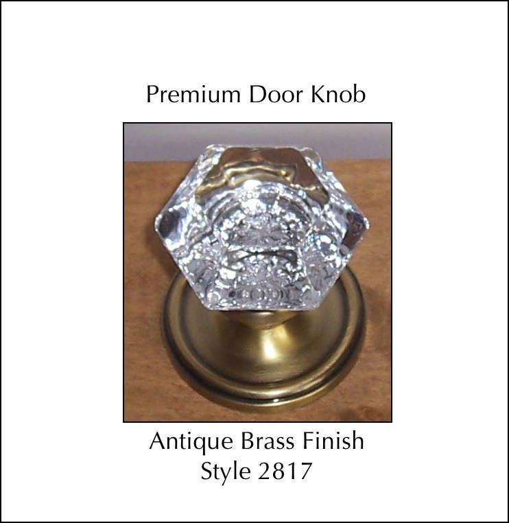 Crystal Door Knob Set 6 Point Princess Old Town Knob Top Etsy