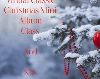Christmas Mini album class, Mini album kits, Paper crafting class and kit
