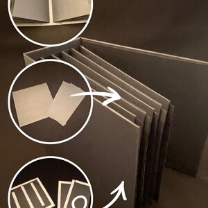 Blank black paper mini album, Ready to decorate mini album, DIY mini photo album