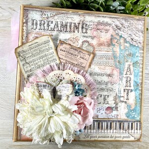 Ballerina mini album, Music theme album, Handmade Elegant Mini Album, Stamperia Passion Mini Album, Completed Mini Scrapbook Album