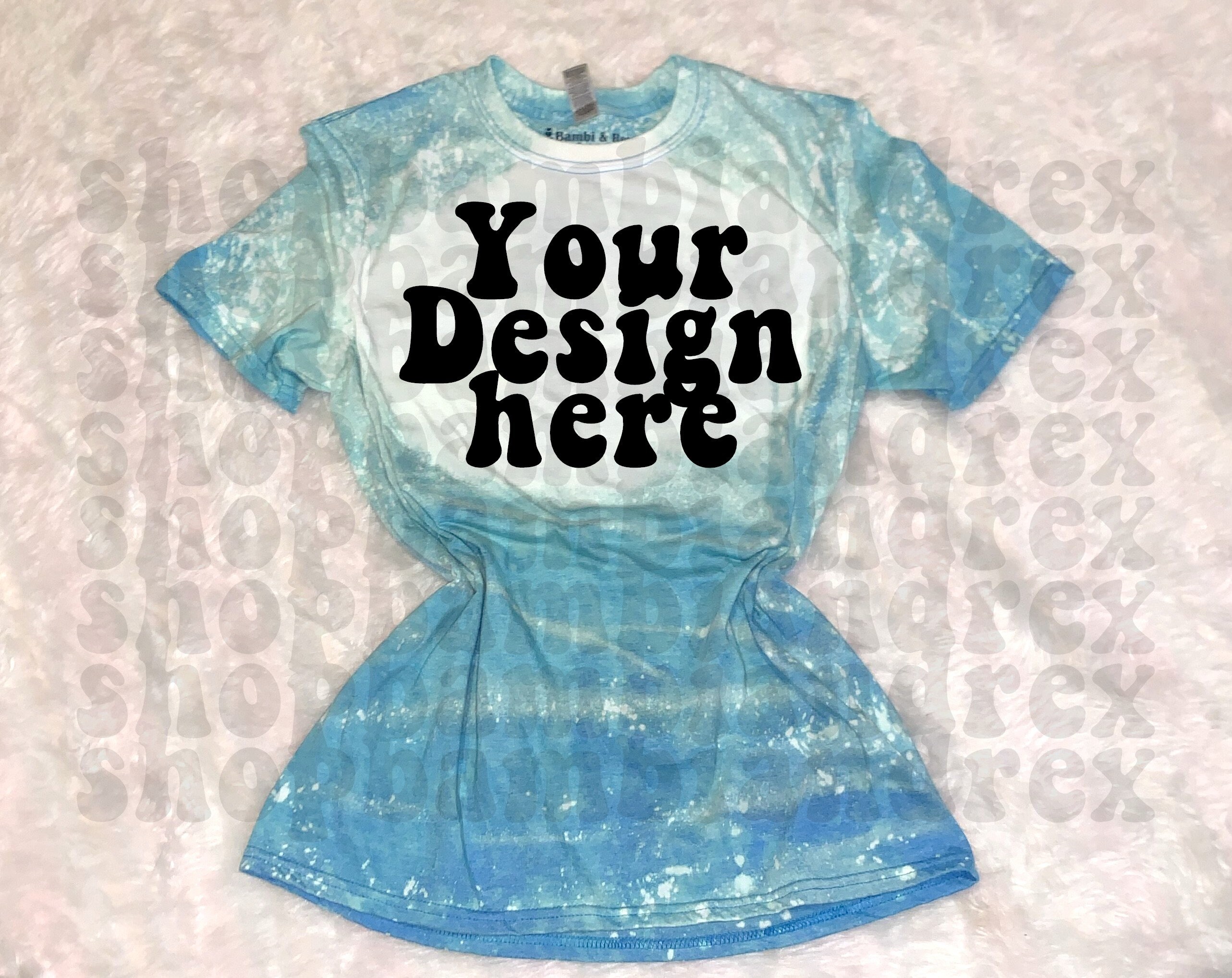 Download Gildan Softstyle Bleached Mock Up Heather Sapphire | Etsy