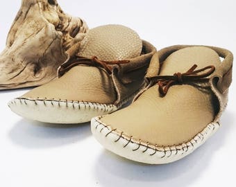 Men's Moccasins - Minimalist Grounding Shoes - Gift for him - Men's summer leather shoes - Handmade