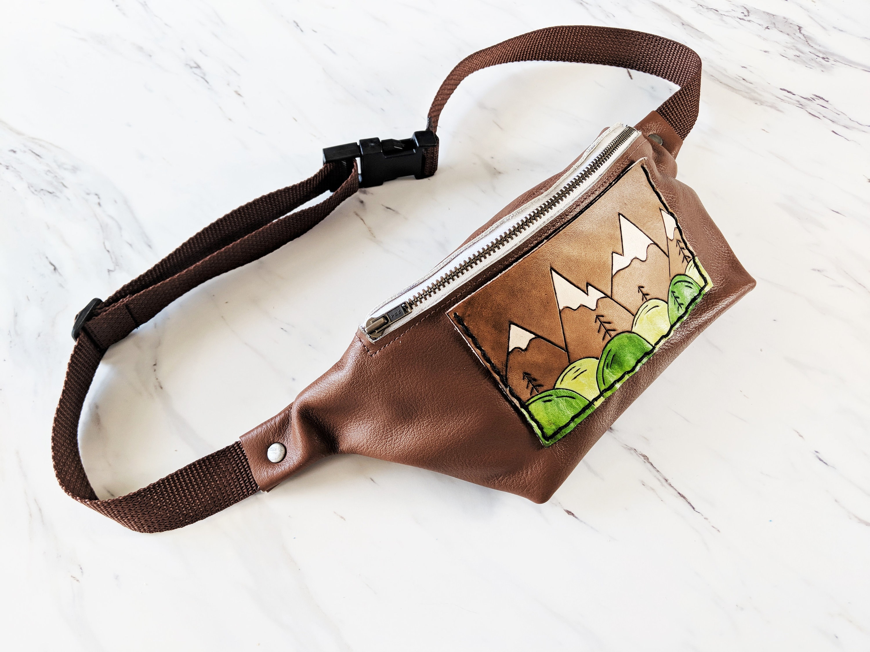 etsy leather fanny pack