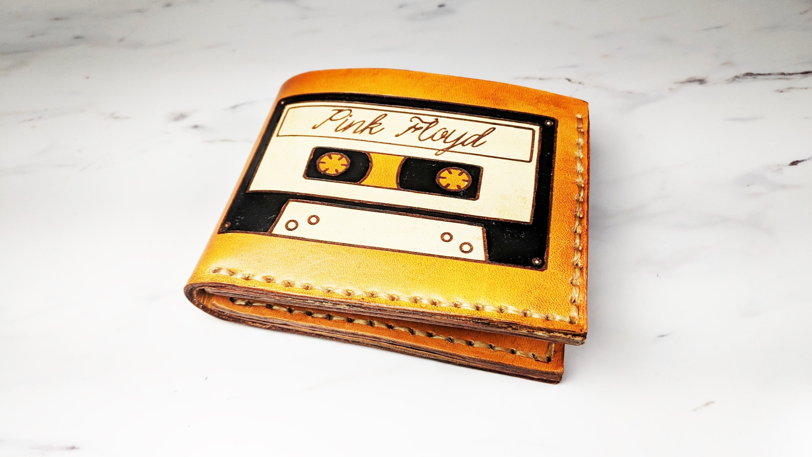 Cassette tape wallet Retro wallet Men's Leather wallet Etsy