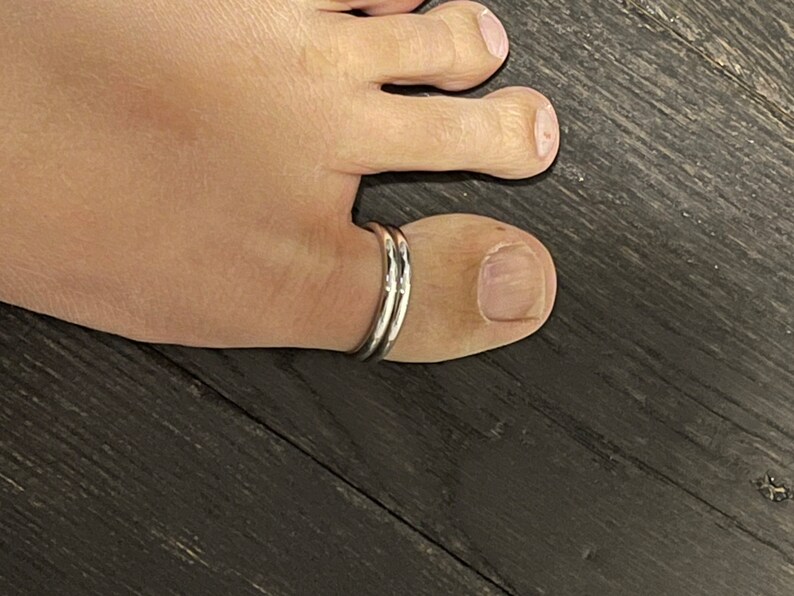 Custom Fit Toe Rings Custom Made to Order Big Toe Toe Ring Double Stacked Looked - Etsy