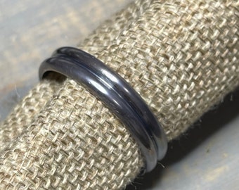 Custom Made to Order Big Toe Toe Ring Double Stacked Looked Sterling Silver Fitted Sizes 14 to 24 US Polished Oxidized Patina