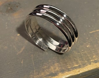 Custom Made to Order Spiral Coil Big Toe Toe Ring Sterling Silver Unisex Men Women also available as Toe ring and finger ring