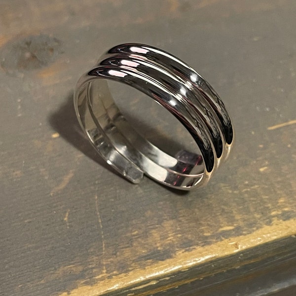 Custom Made to Order Spiral Coil Big Toe Toe Ring Sterling Silver Unisex Men Women also available as Toe ring and finger ring