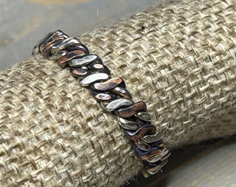 Custom Made to Order Big Toe Toe Ring Copper Aluminum Twisted Wire Fitted Sizes 14 to 24 US Polished Oxidized Patina