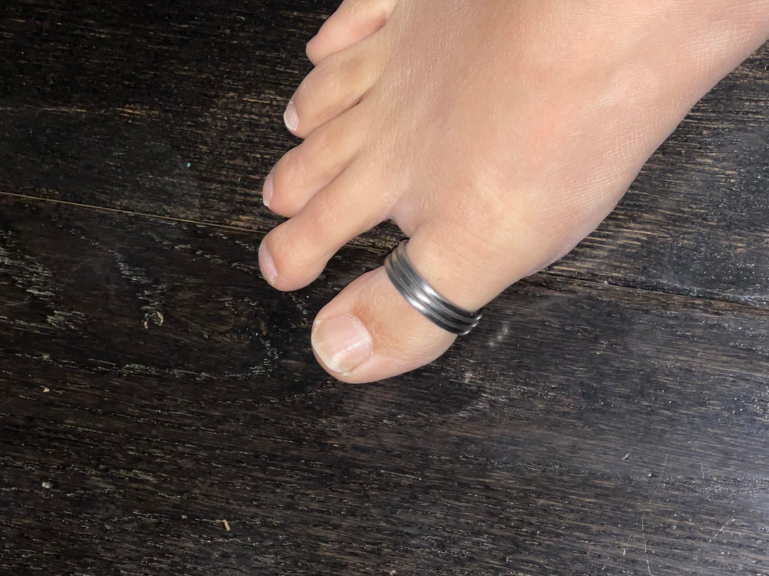 Custom Made to Order Big Toe Toe Ring Loop Spiral Stainless Steel Boho