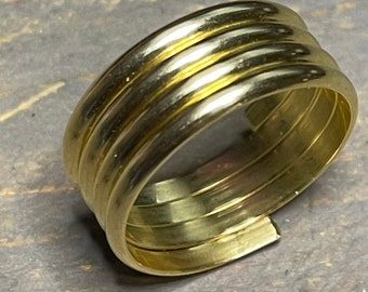 Custom Made to Order Spiral Coil Toe Ring Brass Unisex Men Women