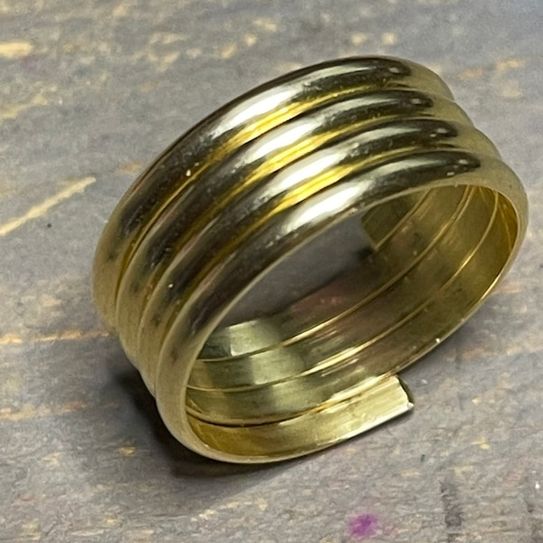 Custom Made to Order Spiral Coil Toe Ring Brass Unisex Men Women