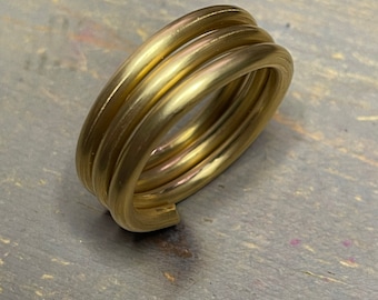 Custom Made Chunky Brass Big Toe Toe Ring Multi Loop 2, 3, 4, 5 Loops Adjustable All sizes up to US 24 Unisex Men Women