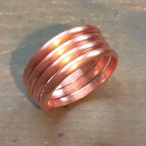 Custom made Copper Spiral Coil Ring Toe Ring Adjustable Men Women Unisex