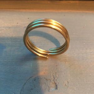 Custom Made to Order Brass Big Toe toe ring adjustable narrow 3 turns