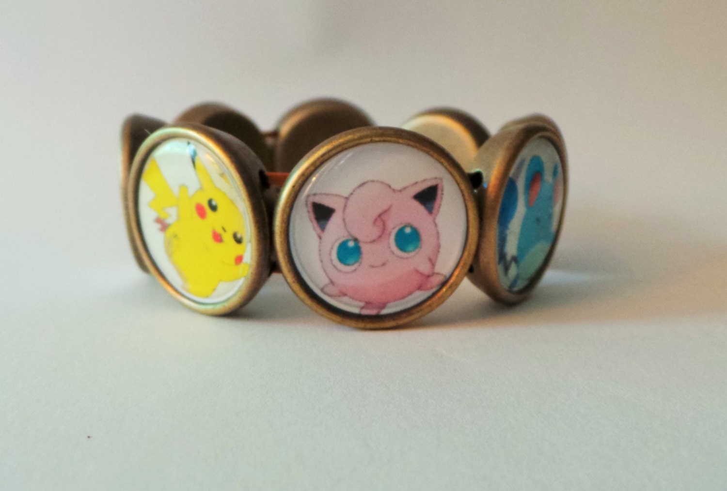 Pokemon adjustable bracelet Pikachu 2 Jigglypuff Meowth Etsy
