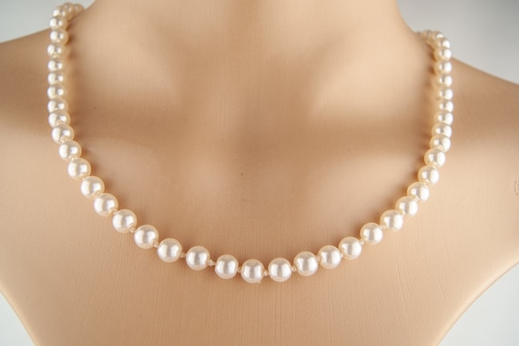 1980's Paco Rabanne Faux Pearl Necklace