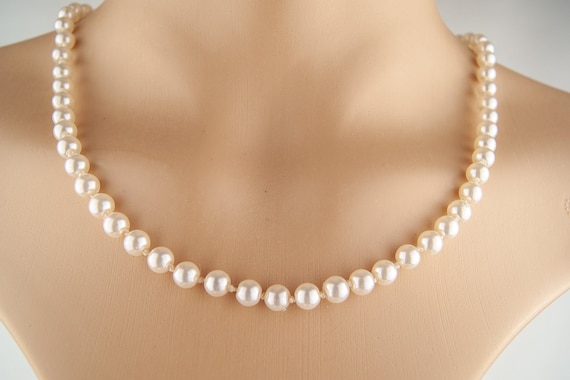 1980's Paco Rabanne Faux Pearl Necklace - image 1