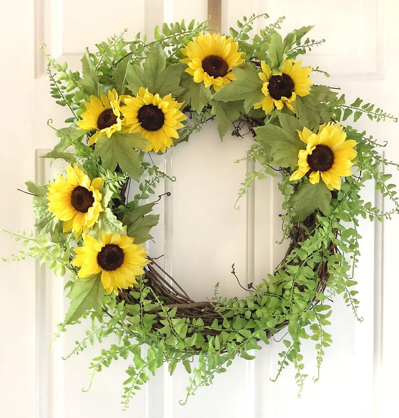 Wreaths For Front Door Year Round Sunflower Wreath Image 0