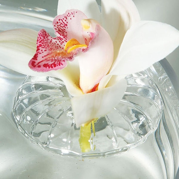 Glass Floating Flower Ring