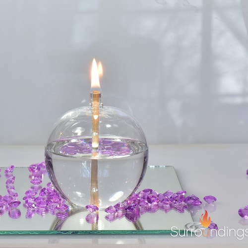 Glass Oil Lamp Transparent Glass Oil Lamp Kerosene Lamp Etsy