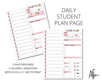 Homeschool Planner, Student Planner, Daily Schedule, Instant Download!
