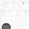 Primary Planning Set Primary Conducting Sheet, Planner &amp; Calendar Set ...